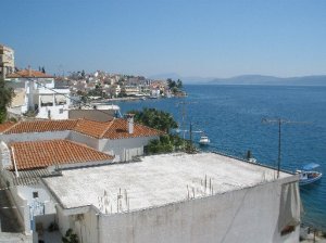 View overlooking the town of Ermioni, Greece